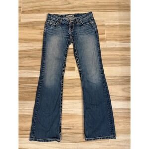 BKE Stella Bootcut Jeans Womens 27x31.5 Medium Wash Embellished Low Rise Denim